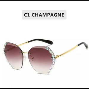 Vintage Fashion  Rimless Sunglasses woman